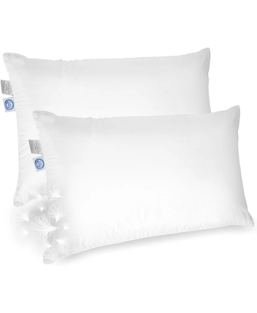 East Coast Bedding Soft Down Pillow 600 Fill Power Standard Size Set of 2