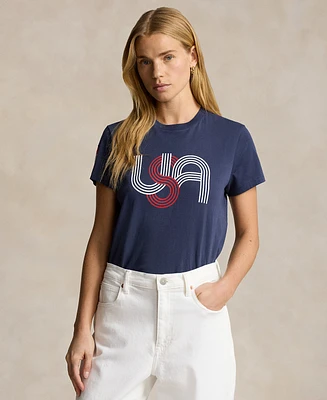 Polo Ralph Lauren Women's Team Usa Graphic Jersey Tee