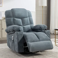 Oversized Rocker Recliner with Massage, Heat, and Usb