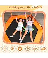 Streamdale Furniture 6FT Toddler Trampoline with Safety Enclosure & Balls