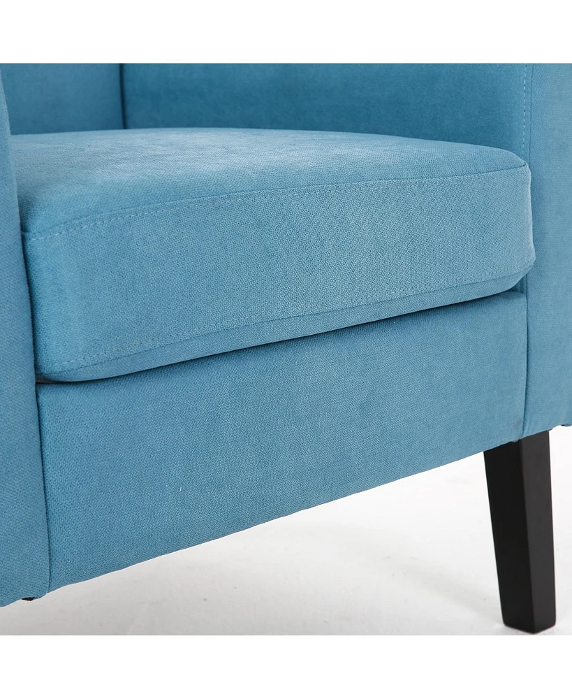 Simplie Fun Blue Upholstered Accent Chair for Living Room & Bedroom