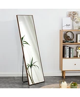 Streamdale Furniture Full-length Wood Frame Mirror, Floor/Wall Mount 63"x19"