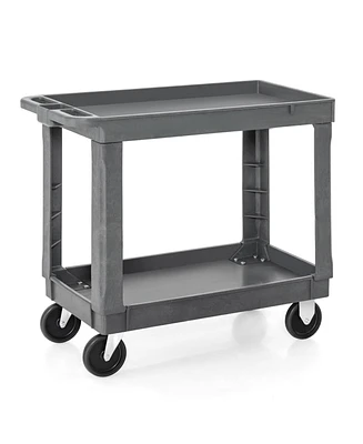 Slickblue 2-Tier Utility Cart with 550 Lbs Max Load and Storage Handle