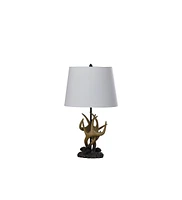 Simplie Fun 26" In Natural Royal Stag Deer Antler Modern Table Lamp