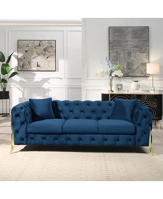 Simplie Fun Elegant Velvet Living Room 3 Seater Sofa