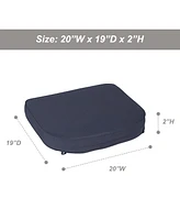 Aoodor Outdoor Chair Cushion W20''xD19''Soft and Fade-resistant Polyester, Invisible Zipper for Easy Cleaning, Two Sets of Ties High Adaptability