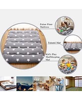 Caromio Futon Mattress Full Size, Star Print Floor Pad Portable Dorm Sleeping Pad, 54"x 80"