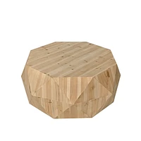 38.58"Threedimensional Embossed Pattern Design American Retro Style Coffee Table