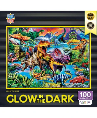 MasterPieces Puzzles MasterPieces Glow in the Dark - King of the Dinos 100 Piece Puzzle