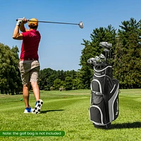 Costway 9 Pcs Men's Complete Golf Club Set Right Handed with 460cc Alloy Driver Irons
