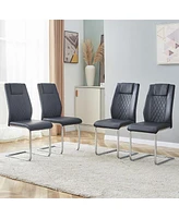 Simplie Fun Set of 4 Modern Faux Leather Dining Chairs