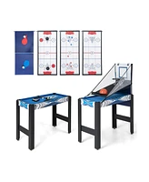 Slickblue 6-In-1 Combo Game Table with Basketball Billiards Ping Pong Hockey Shuffleboard