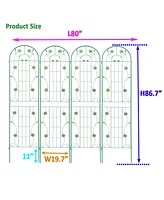 Streamdale Furniture Metal garden trellis for climbing plants, 86.7" x 19.7" rustproof, outdoor flower support