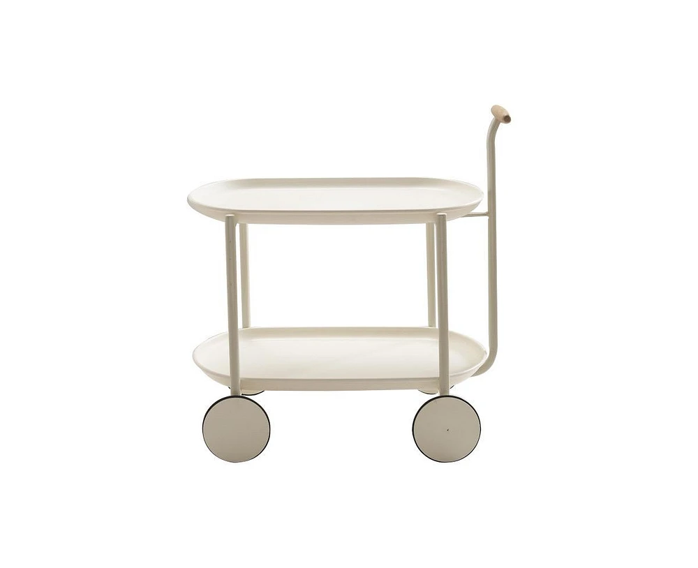 Simplie Fun Modern Double-layer Small Coffee Table Cart