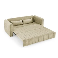 3-in-1 Pull-Out Sleeper Sofa with Rolled Arms