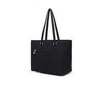 Mkf Collection Hallie Solid Quilted Cotton Tote Bag by Mia K