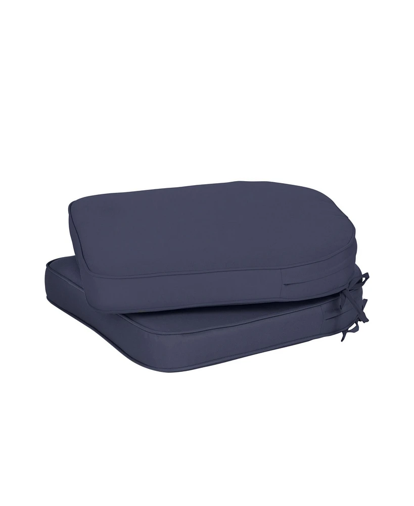 Aoodor Outdoor Chair Cushion W18''xD19'' Soft and Fade-resistant Polyester, Invisible Zipper for Easy Cleaning