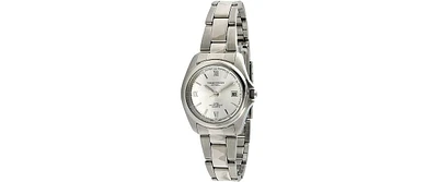 Timetech Women's Stainless Steel Silver Dial Bracelet Watch