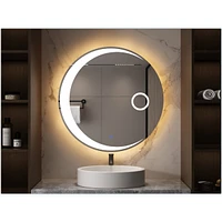 Streamdale Furniture 24 Inch Switch-Held Memory Led Mirror, Wall-Mounted Vanity Mirrors, Bathroom Anti-Fog Mirror