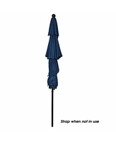 Gymax 10ft 3 Tier Patio Market Umbrella Aluminum Shade Shelter Double Vented Turquoise