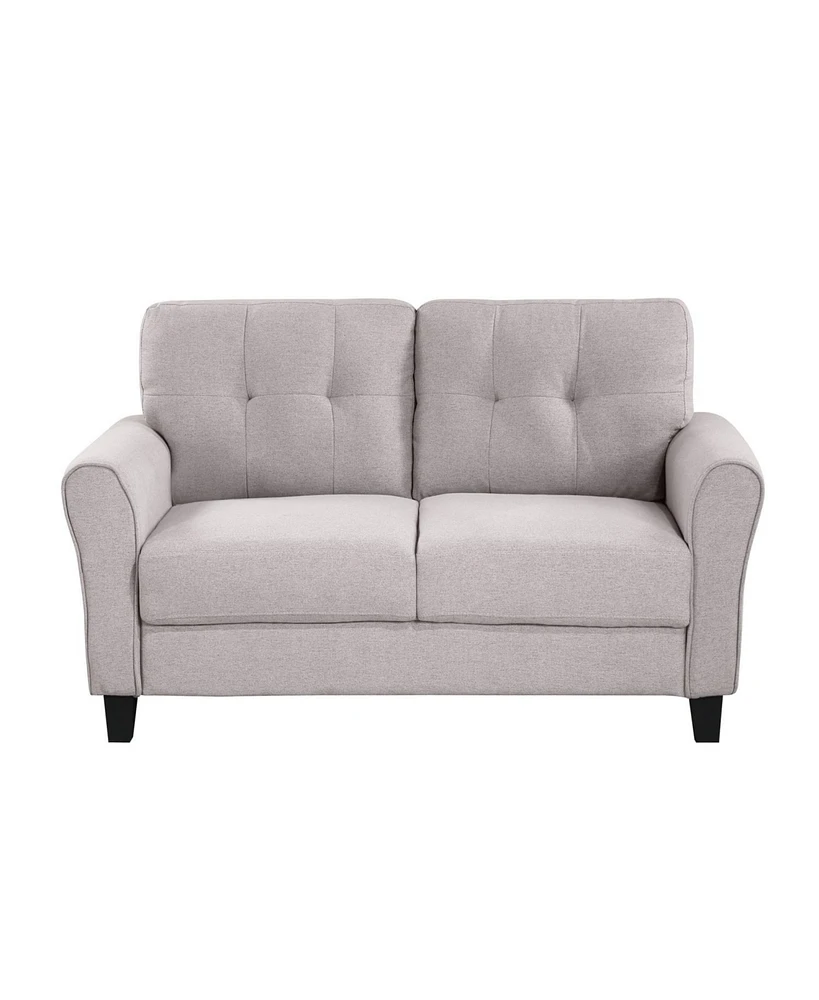 Streamdale Furniture 57.5" Modern Living Room Loveseat Linen Upholstered Couch Furniture For Home Or Office