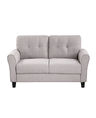 Simplie Fun 57.5" Modern Living Room Loveseat Linen Upholstered Couch Furniture For Home Or Office