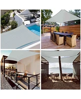 12x8 Ft 97% Uv Block Rectangle Hdpe Sun Shade Sail Heavy Duty Canopy Backyard