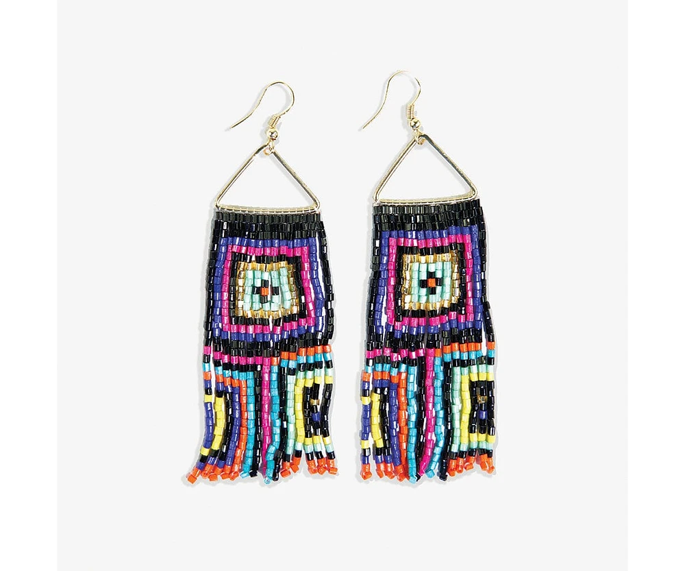 Ink + Alloy Neon And On Triangle Fringe Earring 4