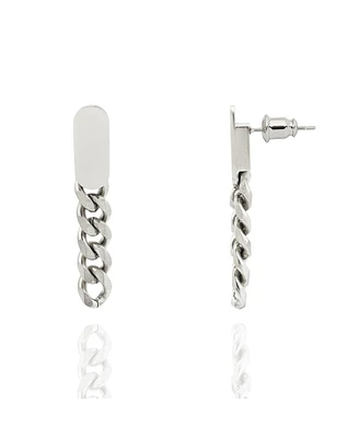 Rebl Jewelry Sloan Curb Chain Drop Earrings