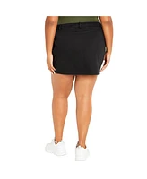 City Chic Women's Cargo Halo Side Pockets Mini Skirt