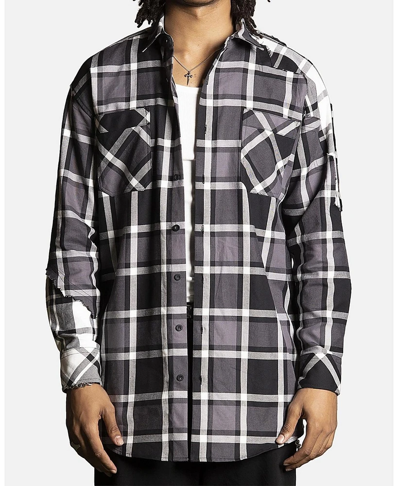 Saint Morta Men's Patriot Long Sleeve Flannel Shirt