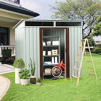 6FT X 5FT Outdoor Metal Storage Shed White