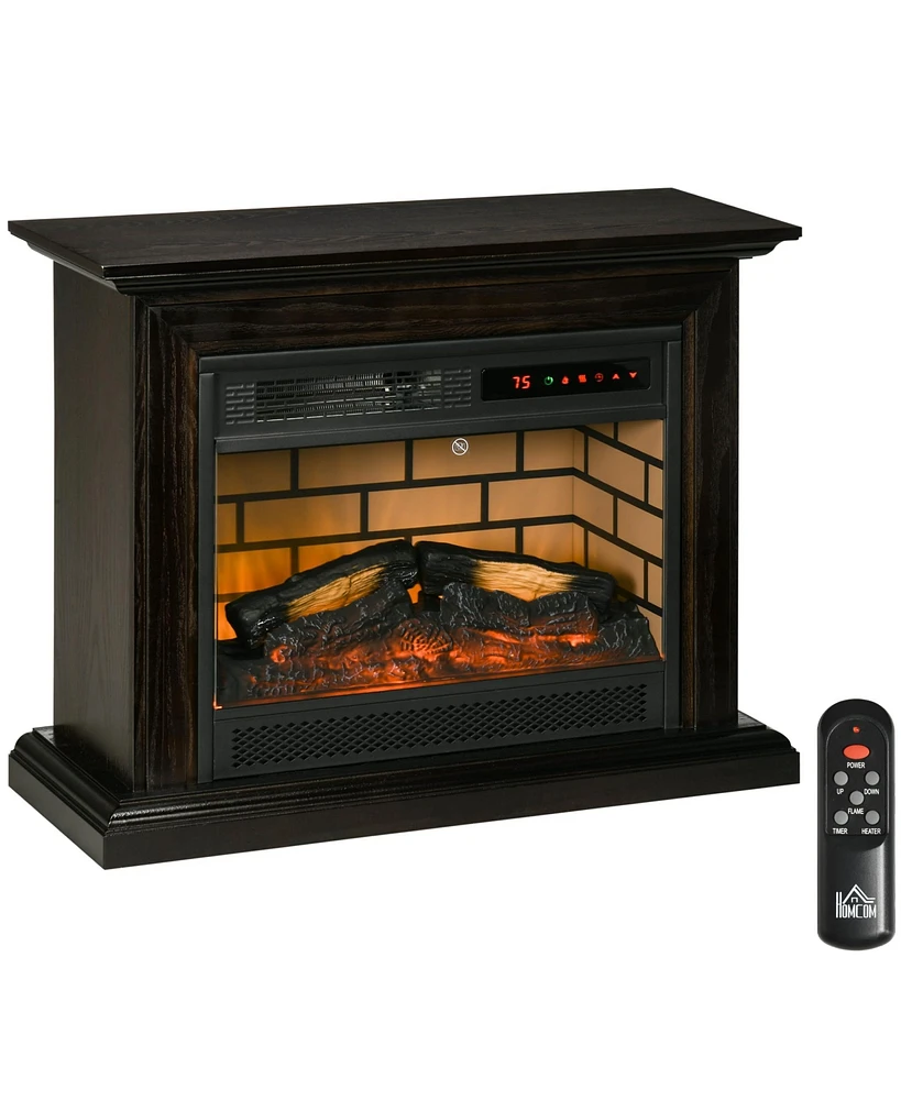 Simplie Fun 31" Electric Fireplace with Dimmable Flame Effect and Remote Control