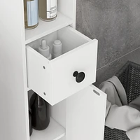 71" Tall White Storage Cabinet with Adjustable Shelves