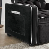 Adjustable Sofa Bed Chair: Black Futon Recliner