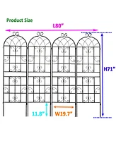 Streamdale Furniture Metal Garden Trellis 71" x 19.7" for Climbing Plants