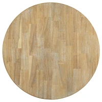 Oak Wood Farmhouse Dining Table with Extendable Leaf