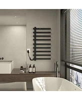 Mega Casa Electric Heated Towel Rack Wall Mounted Drying Rack, Stainless Steel Towel Warmer 9 Bars