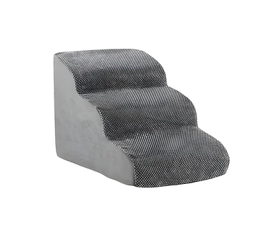 Slickblue 3-Tier Non-Slip Dog Steps with High-Density Sponge and Silicone Paw Prints