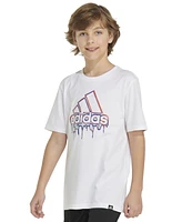 adidas Big Boys Cotton Short-Sleeve Slime Logo Graphic T-Shirt