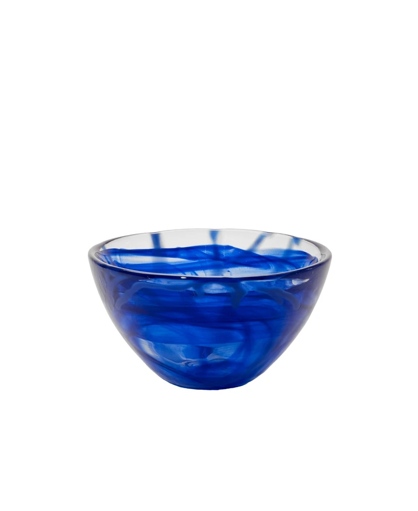 Kosta Boda 6.3" Contrast Blue Decor Bowl