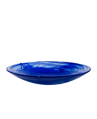 Kosta Boda 15" Contrast Dish Blue Serve Ware