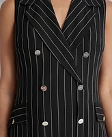 Dkny Women's Pinstriped Double-Breasted Blazer Dress