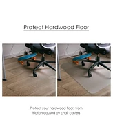 Yescom 48" x 36" Clear Rectangle Pvc Floor Mat Protector for Hard Wood Floor Home Office Chairs