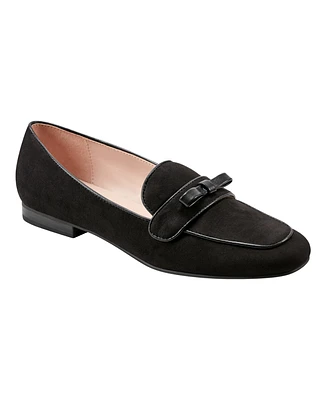 Bandolino Women's Meonna Square Toe Bow Detail Loafers