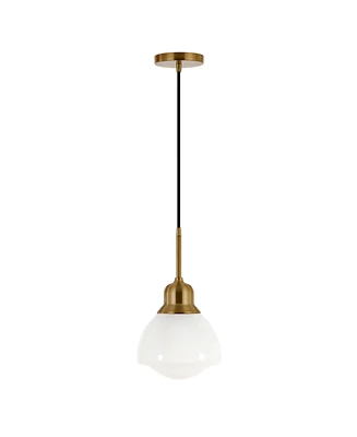 Hudson & Canal Brooks 8.12" Wide Pendant with Glass Shade