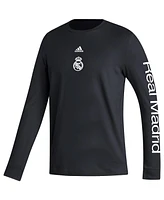 Adidas Men's Real Madrid Team Crest Long Sleeve T-Shirt