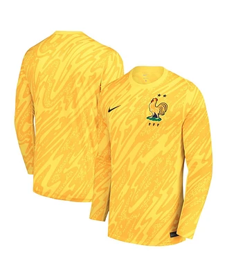 Nike Big Boys and Girls Yellow France National Team 2024 Goalkeeper Replica Stadium Long Sleeve Jersey