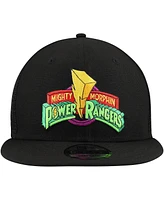 New Era Men's Black Power Rangers 9FIFTY Snapback Trucker Hat