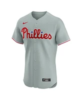 Nike Men's Gray Philadelphia Phillies Road Elite Jersey